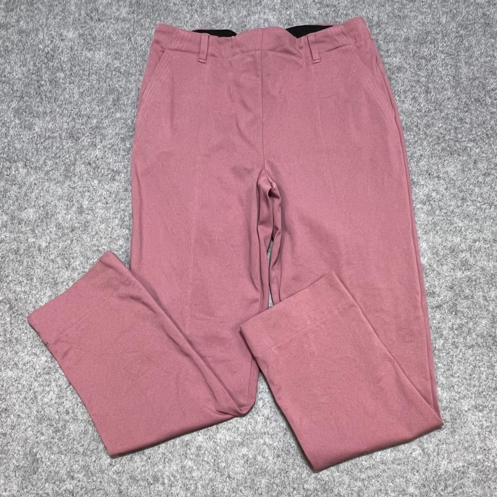 Lysse New York Dusty Rose Pink Stretchy Pull On Straight Leg Trousers Womens S